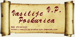 Vasilije Poskurica vizit kartica